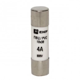 Вставка плавкая цилиндрическая ПВЦ 10х38 4А EKF pvc-10x38-4