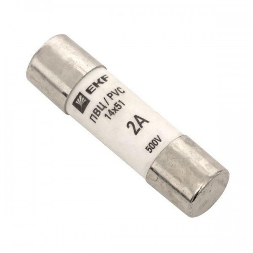 Вставка плавкая цилиндрическая ПВЦ 14х51 2А EKF pvc-14x51-2
