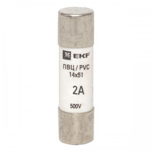 Вставка плавкая цилиндрическая ПВЦ 14х51 2А EKF pvc-14x51-2
