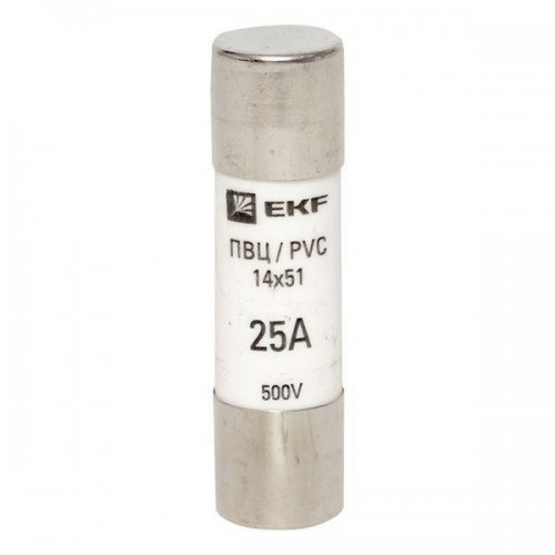 Вставка плавкая цилиндрическая ПВЦ 14х51 25А EKF pvc-14x51-25