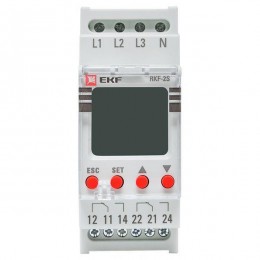 Реле контроля фаз с LCD дисплеем RKF-2S (с нейтралью) EKF rkf-2s