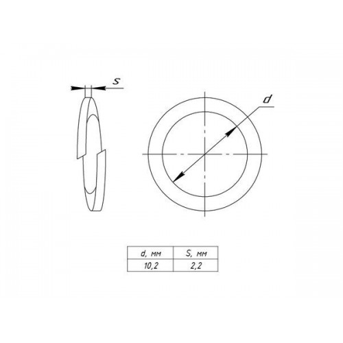 Шайба гровер M10 (уп.100шт) EKF shgr10