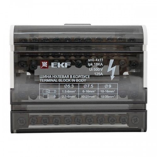 Шина нулевая в корпусе 4х11 EKF sn0-4x11