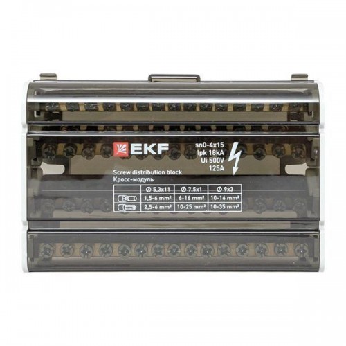Шина нулевая в корпусе 4х15 EKF sn0-4x15