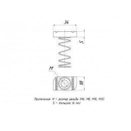 Гайка STRUT (канальная) М6 с длинной пружиной EKF stgdpM6