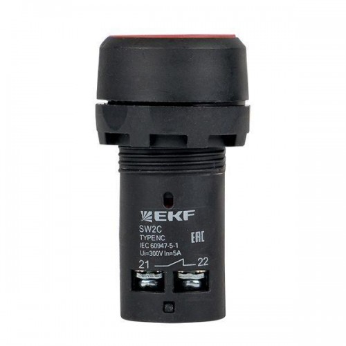 Кнопка SW2C-11 возвратная кр. NO+NC EKF sw2c-11s-r