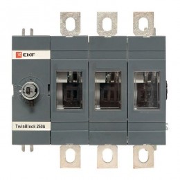 Рубильник 3п 250А без рукоятки управления TwinBlock PROxima EKF tb-s-250-3p