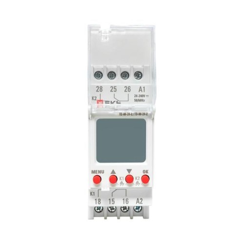 Таймер электронный двухканальный ТЭ-80 24-230В EKF te-80-24-2