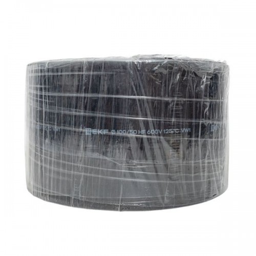 Трубка термоусадочная ТУТ нг 100/50 черн. PROxima (уп.25м) EKF tut-100-b