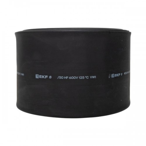 Трубка термоусадочная ТУТ нг 120/60 черн. PROxima (уп.25м) EKF tut-120-b