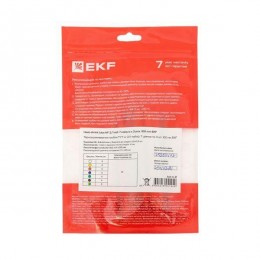 Набор трубок термоусадочных ТУТ нг тонкостен. 2/1 (7 цветов по 3шт 100мм) EKF tut-n-2