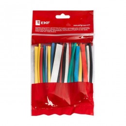Набор трубок термоусадочных ТУТ 3/1.5; 4/2; 5/2.5; 6/3; 8/4 (6 цветов по 5шт 100мм) PROxima EKF tut-n-3-r