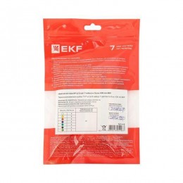 Набор трубок термоусадочных ТУТ нг тонкостен. 6/3 (7 цветов по 3шт 100мм) EKF tut-n-6