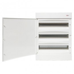 Щит распределительный навесной Unix 3х18мод. IP41 бел. дверь PROxima EKF ux-3x18-nw