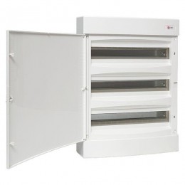 Щит распределительный навесной Unix 3х18мод. IP41 бел. дверь PROxima EKF ux-3x18-nw