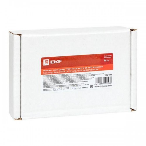 Сжим ответвительный У-734М (16-35/16-25кв.мм) (орех) StreamLine EKF y734m