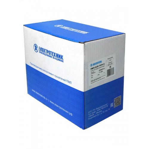 Пускатель электромагнитный ПМЛ-2220 УХЛ4 Б 25А 380В/50Гц AC 1НО IP54 нереверсивный с реле РТЛ-1022-2 17-25А Электротехник ET511478