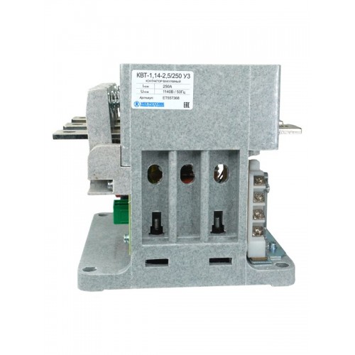Контактор вакуумный КВТ-1.14-2.5/250-3 У3 3п 250А кат. 220В AC 4НО+3НЗ IP00 без реле Электротехник ET557368