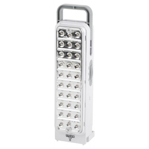 Фонарь светодиодный кемпинговый TL30 30LED аккум. 4В 1.5А.ч ЗУ 220В с ручкой Трофи Б0002595