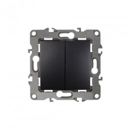 Выключатель 2-кл. СП Эра12 10А IP20 12-1104-05 250В 10AX антрацит Эра Б0014649