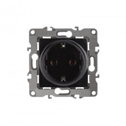 Розетка 1-м СП Эра12 12-2101-06 16А IP20 16AX 250В 2P+E Schuko механизм черн. Эра Б0014680