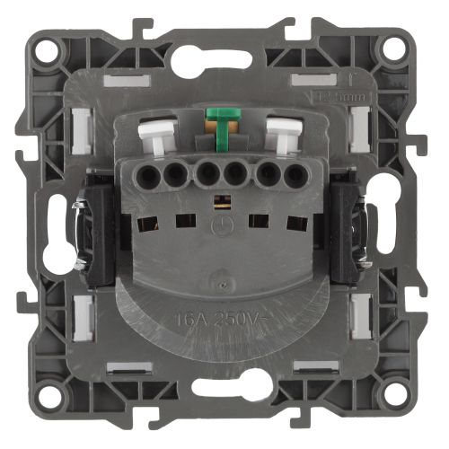 Розетка 1-м СП Эра12 12-2101-06 16А IP20 16AX 250В 2P+E Schuko механизм черн. Эра Б0014680