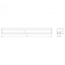 Светильник светодиодный LLED-01-12W-4000-W 12Вт 4000K L872мм линейный с выключателем Эра Б0017426