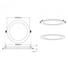 Светильник светодиодный 1-24-4K 24Вт 220В 4000К круглый Эра Б0019460