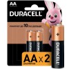 Элемент питания алкалиновый AA/LR6/MN 1500 Basic BP-2 (блист.2шт) Duracell Б0014044/Б0026814