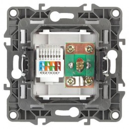 Розетка компьютерная + телевизионная Эра12 12-3110-01 RJ45 + TV IP20 бел. Эра Б0027441