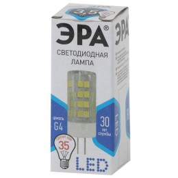 Лампа светодиодная JC-3.5w-220V-corn ceramics-840-G4 280лм ЭРА Б0027856