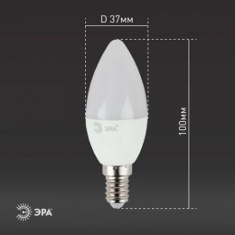 Лампа светодиодная B35-9w-840-E14 свеча 720лм Эра Б0027970