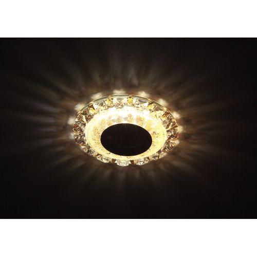 Светильник точечный DK LD17 SL PK/WH MR16 декор со светодиод. подсветкой прозр. роз. ЭРА Б0028078