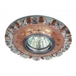 Светильник точечный DK LD17 SL PK/WH MR16 декор со светодиод. подсветкой прозр. роз. ЭРА Б0028078