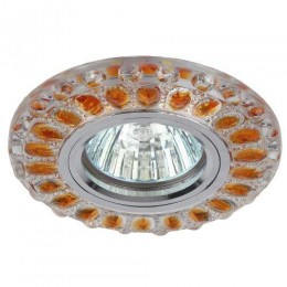 Светильник точечный DK LD10 SL OR/WH MR16 декор со светодиод. подсветкой прозр. оранж. ЭРА Б0028093