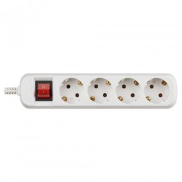 Колодка удлинителя 4-м с заземл. KX-4es с выкл. Эра Б0028344