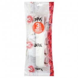 Удлинитель 3х3м с заземл. 16А IP20 U-3e-3m-3х1 ПВС 3х1 Эра Б0028370