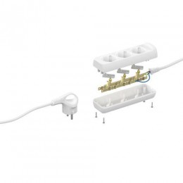 Удлинитель 3х3м с заземл. 16А IP20 U-3e-3m-3х1 ПВС 3х1 Эра Б0028370