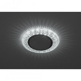 Светильник точечный DK LD22 SL/WH GX53 декор со светодиод. подсветкой прозр. ЭРА Б0029625