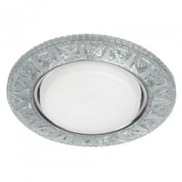 Светильник точечный DK LD22 SL/WH GX53 декор со светодиод. подсветкой прозр. ЭРА Б0029625