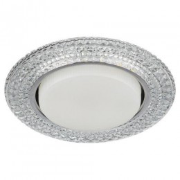 Светильник точечный DK LD26 SL/WH GX53 декор со светодиод. подсветкой прозр. ЭРА Б0029638