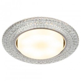 Светильник точечный DK LD26 SL/WH GX53 декор со светодиод. подсветкой прозр. ЭРА Б0029638