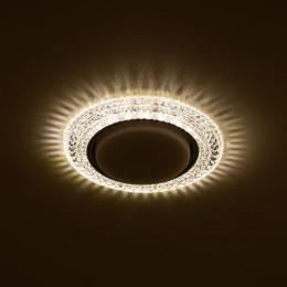 Светильник точечный DK LD26 SL/WH GX53 декор со светодиод. подсветкой прозр. ЭРА Б0029638