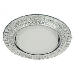 Светильник точечный DK LD26 SL/WH GX53 декор со светодиод. подсветкой прозр. ЭРА Б0029638