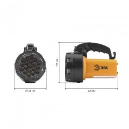 Фонарь-прожектор аккумуляторный Альфа PA-601 19LED + 24LED литиевый аккум. 3А.ч ЗУ 220В + 12В (инд. упак.) Эра Б0031036