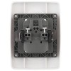 Розетка 2-м СП Эра12 12-2107-01 16А IP20 16AX 250В 2х2P бел. Эра Б0031238