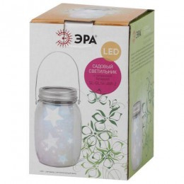 Светильник садовый SL-GL14-JAR-2 13.5см солнечная батарея металл/стекло прозр. ЭРА Б0032579