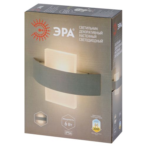 Светильник WL7 WH+WH декор. подсветка светодиод. 6Вт IP54 бел. ЭРА Б0034604