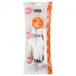 Удлинитель 3х3м с заземл. 10А IP20 UX-3e-3m ПВС 3х0.75 Эра Б0035750