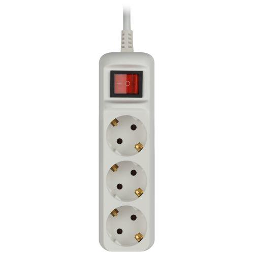 Удлинитель 3х5м с заземл. 10А IP20 UX-3es-5m ПВС 3х0.75 с выкл. Эра Б0035755
